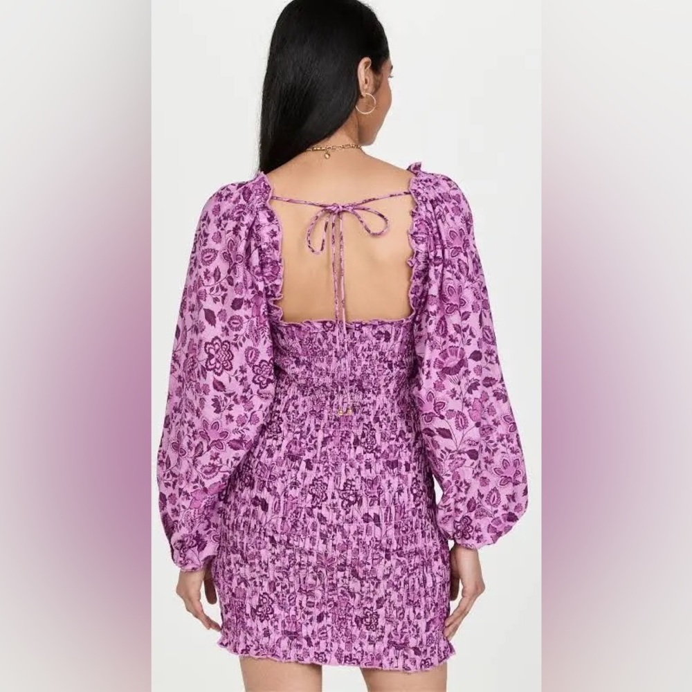 NWT Free People Azalea Combo Balloon Sleeve Mini Dress - Picture 5 of 7